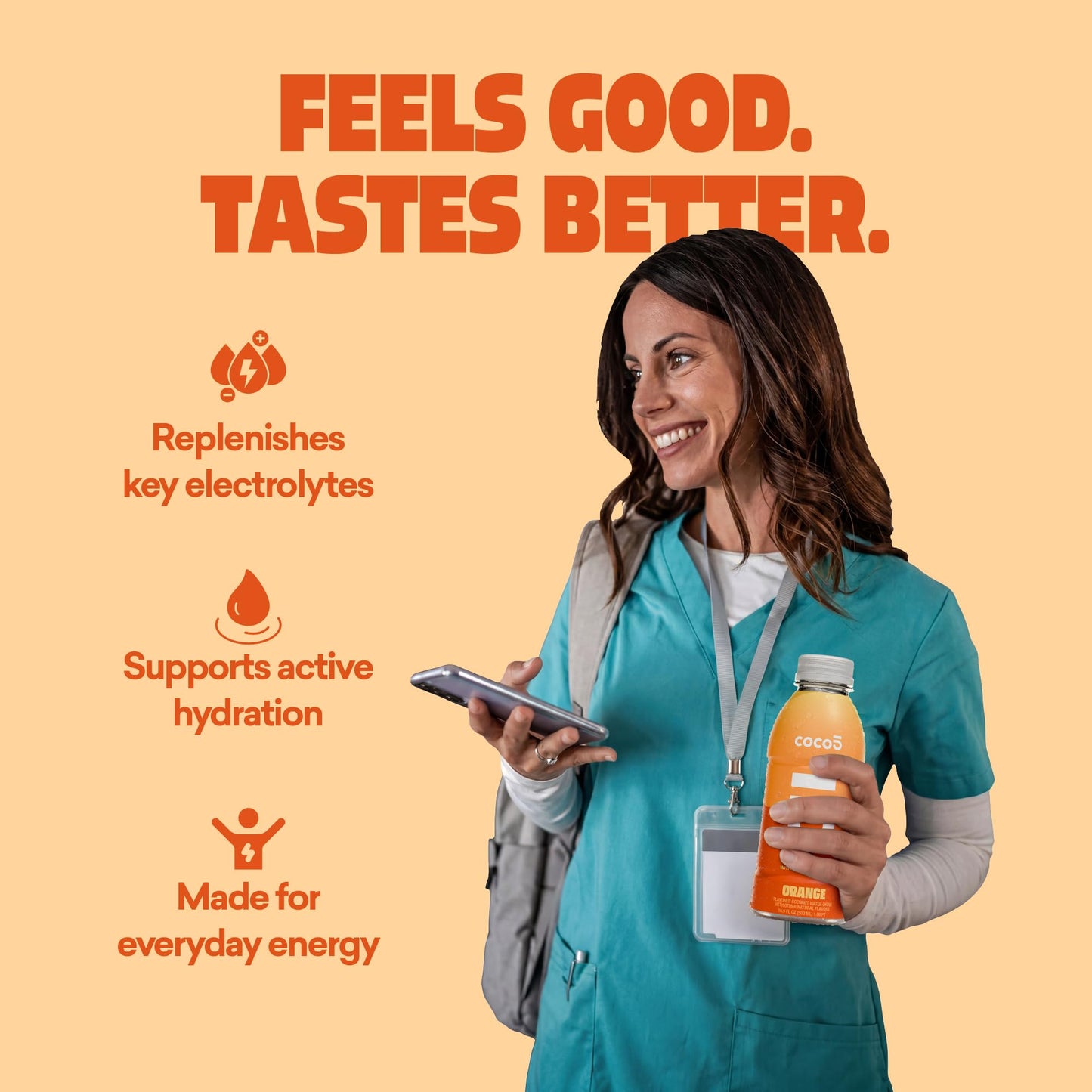 COCO5 Orange Coconut Water (12 Pack) - Natural Electrolyte Sports Hydration, 50% Less Sugar, Bold Orange Flavor, Non-GMO, Gluten Free - 16.9 fl oz