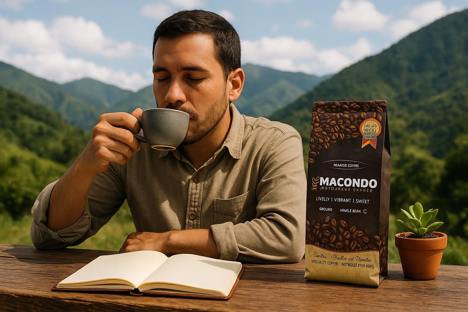 macondo colombian coffee, specialty coffee, 17 once, 100% Arabica