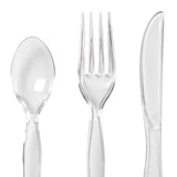 Dixie Cutlery Keeper with Heavy-Weight Polystyrene Forks, Knives and Teaspoons by GP PRO (Georgia-Pacific), Clear, CH0180DX7, 1,800 Count (Case of 1