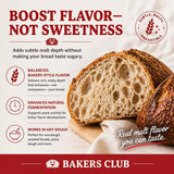 Bakers Club Barley Malt Syrup 16oz - Authentic Malty Flavor for Bagels, Pretzels, Bread & Baked Goods - Enhances Crust, Color & Sweetness - Non-GMO, Traditional Malted Barley Syrup - Made in USA