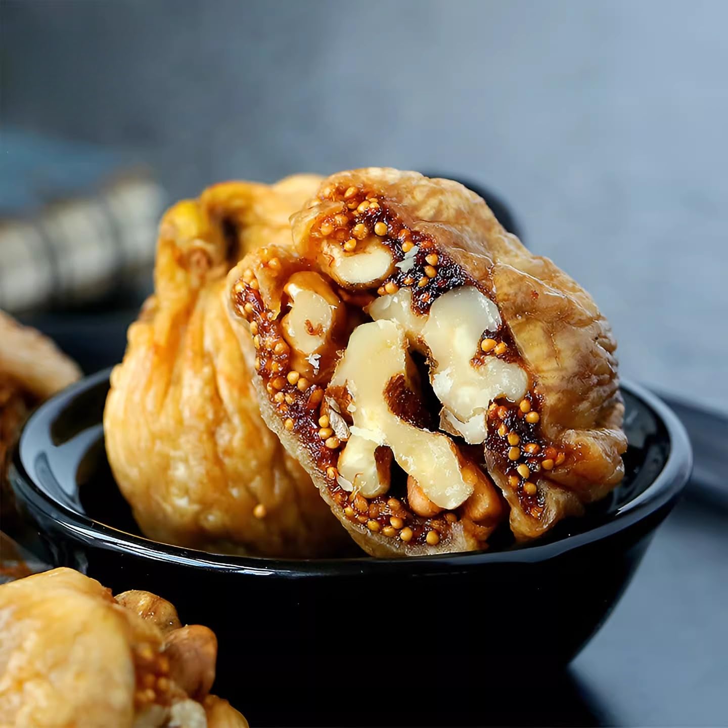 Dried Fig & Walnut Snacks, Whole Fig Stuffed with Whole Walnut, Naturally Air-DriedNo Added Sugar, Large Size (?4.5cm)250g, Suitable for All Ages