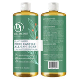 Dr. Jacobs Naturals Eucalyptus Castile All-in-One Cleaner and Soap - Plant-Based Formula for House Cleaning Floors and Appliances - Gentle on Skin
