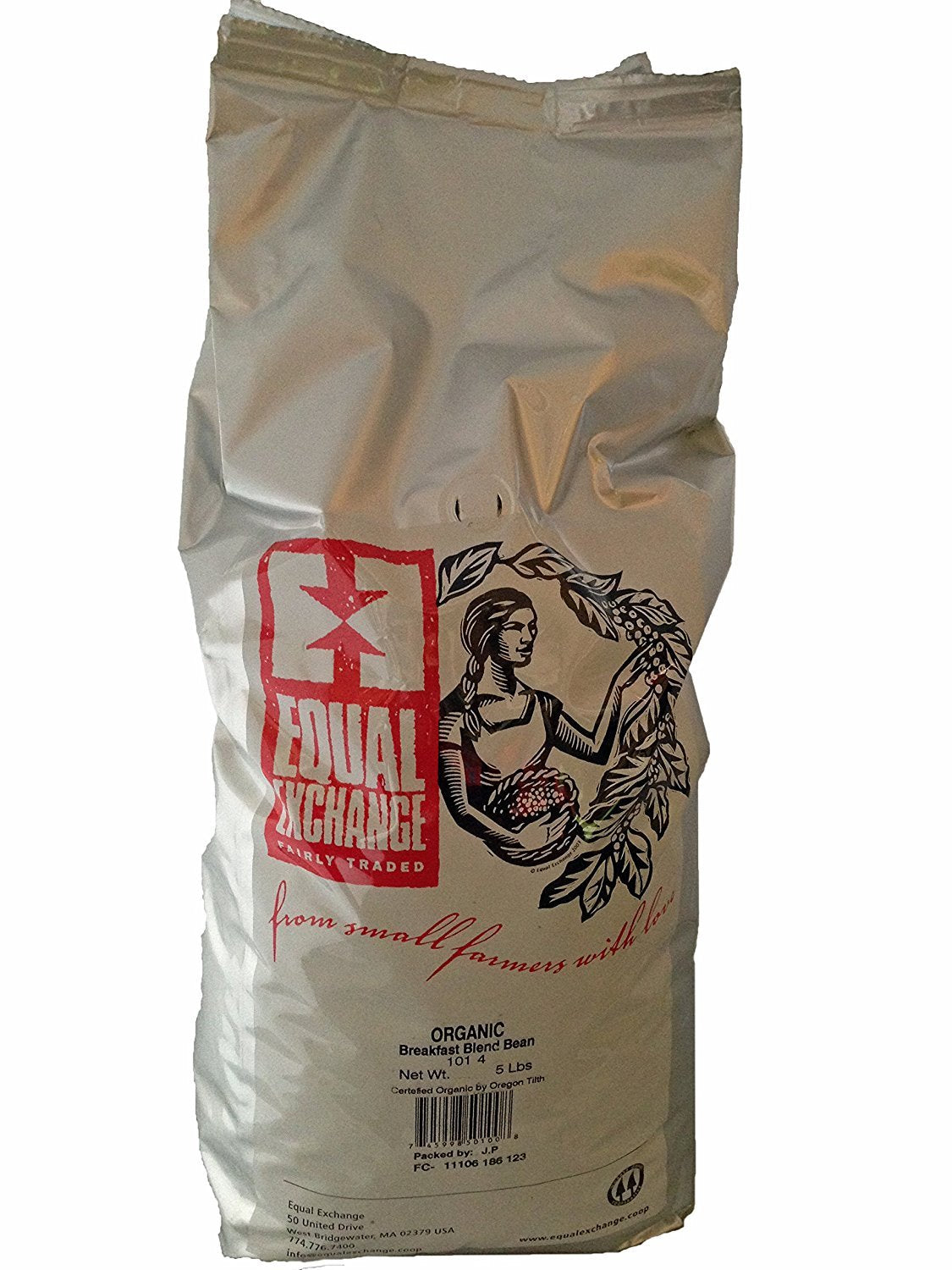Equal Exchange USDA Organic Breakfast Blend Whole Bean Coffee- 5 Lb Bag