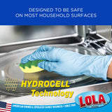 LOLA Heavy Duty Scrub Sponges, 2 Pack, Made in USA, Superior Sponge Lasts up to 4X Longer, Reusable Long Lasting, Next Generation Cleaning