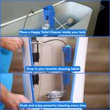 Happy Toilet Cleaner Automatic Toilet Bowl Cleaner - Easy to Install Toilet Tablet Holder - Self-Cleaning Toilet System, Deep Clean with Every Flush