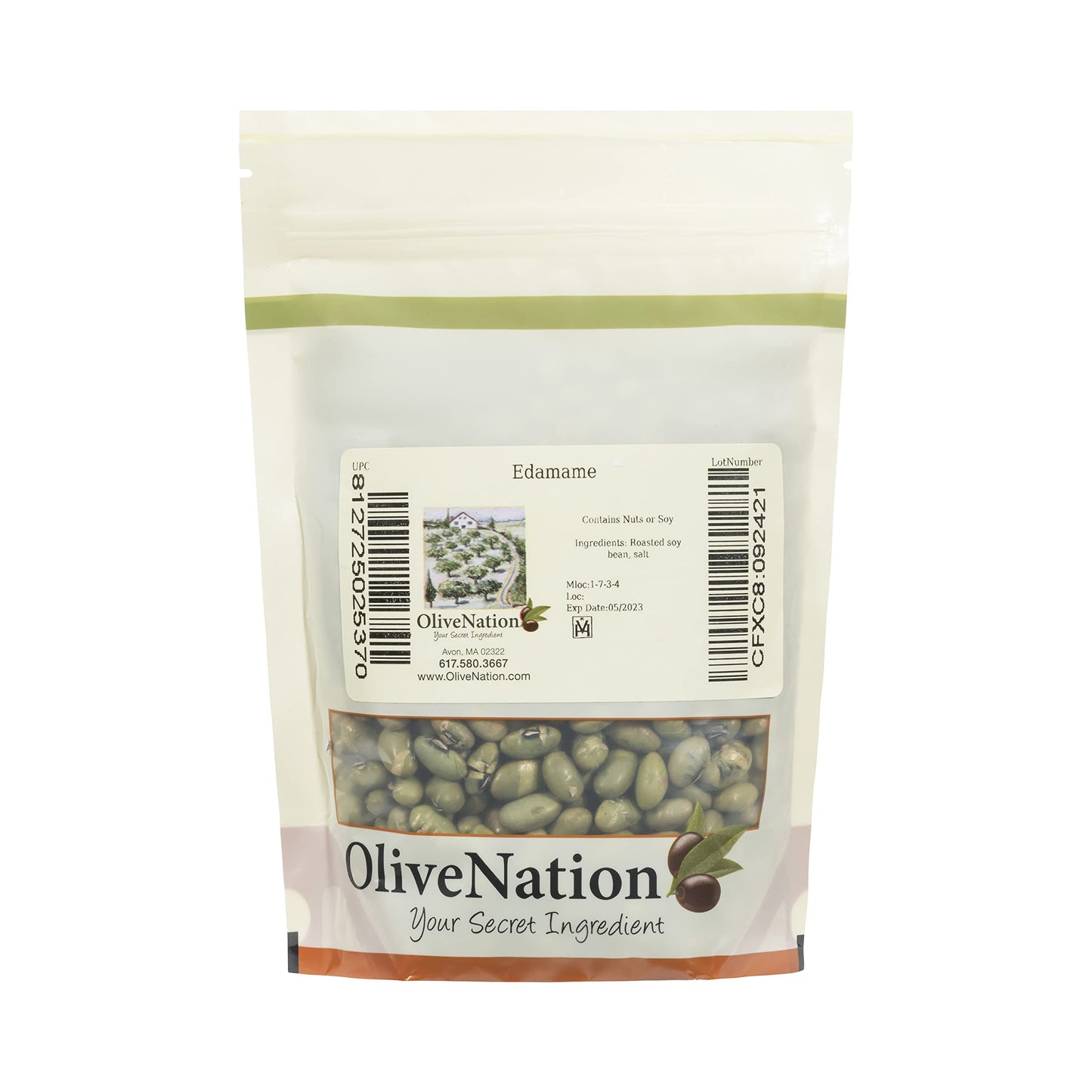OliveNation Dry Roasted Edamame, Roasted Dried Salted Soy Nuts for Trail Mix or Healthy Snacking - 8 ounces