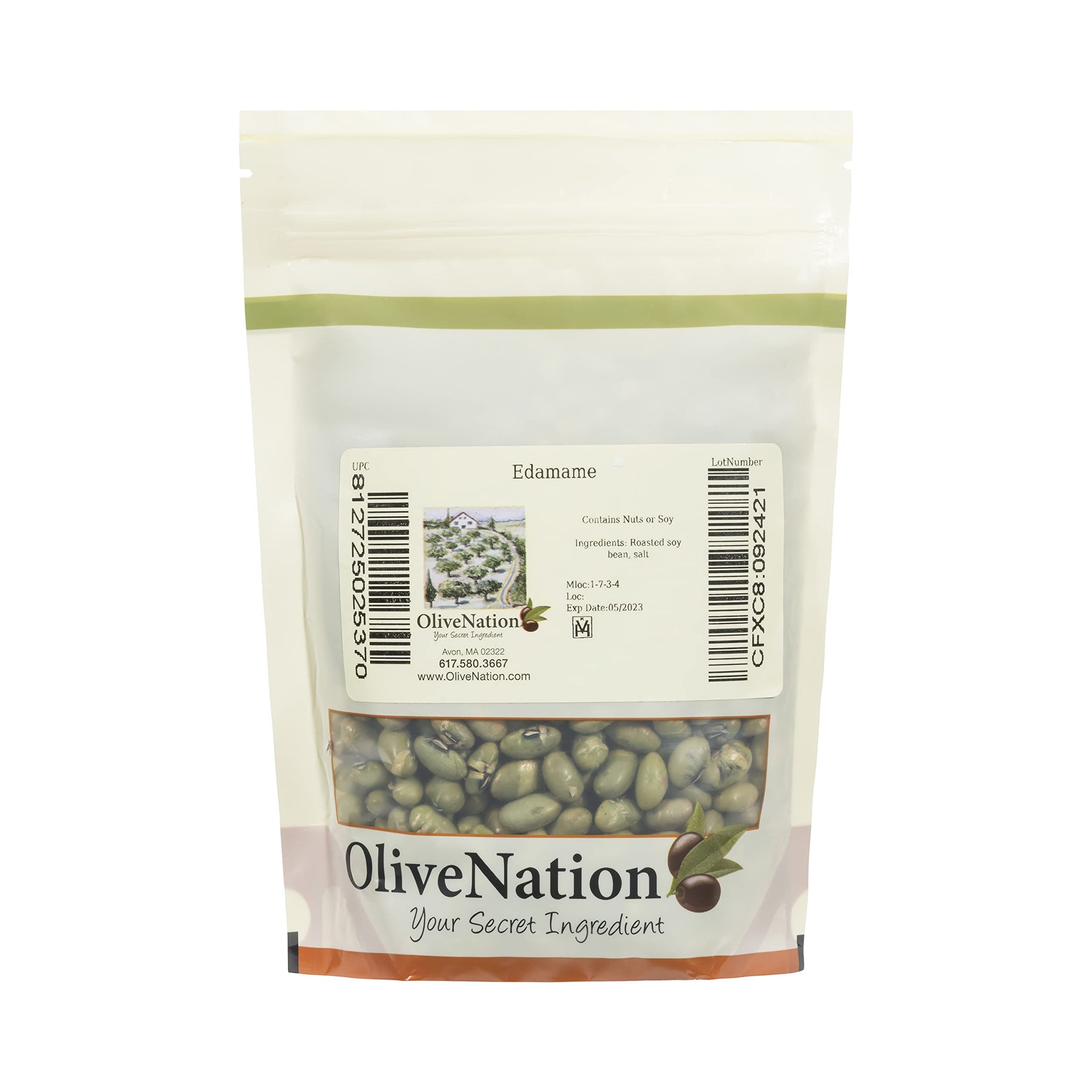 OliveNation Dry Roasted Edamame, Roasted Dried Salted Soy Nuts for Trail Mix or Healthy Snacking - 8 ounces