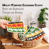 Mistifi Scrub 3-Pack resusable, scouring pad, Non-Scratching Dish Scrubber for Kitchen and House Hold clening, Dishwasher Safe Soft scrube, Assorted