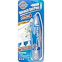 Bleach Pen for Clothes & Grout, 4 in 1 Dual-Tip Stain Remover Gel Pen with Precision Tip & Brush Head, Portable Travel-Size Cleaner for White Laundry