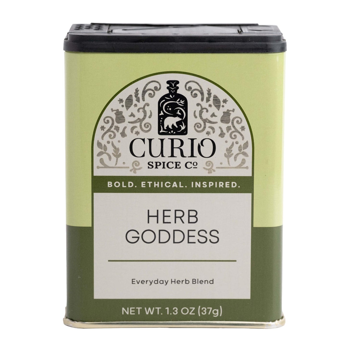 Curio Spice Co - Herb Goddess Everyday Blend - Made w/Green coriander, Greek Oregano & Chives - Great for White Meat, Soups, Salads, & Rice - 1.3oz