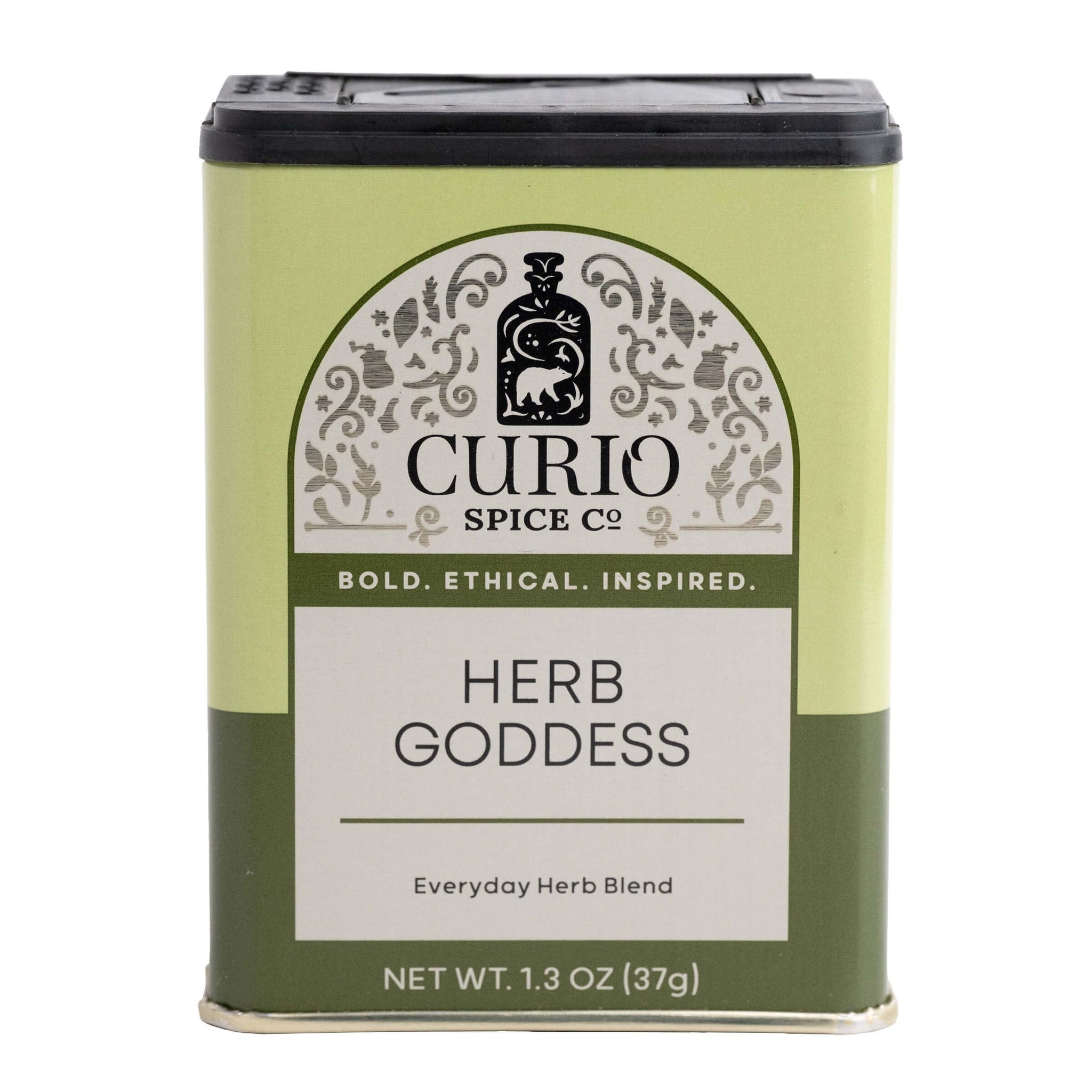 Curio Spice Co - Herb Goddess Everyday Blend - Made w/Green coriander, Greek Oregano & Chives - Great for White Meat, Soups, Salads, & Rice - 1.3oz