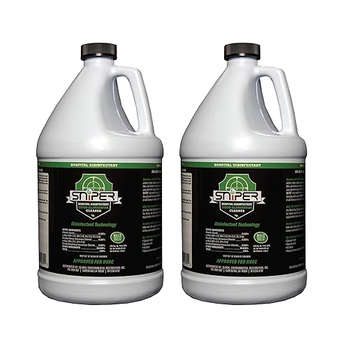 SNiPER Hospital Disinfectant, Odor Eliminator & All-Purpose Cleaner, 1 Gallon, 2-Pack