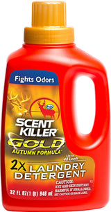 Wildlife Research Center Scent Killer Gold Autumn Formula Odor Eliminator Laundry Detergent for Hunting Gear, 32 Fluid Ounces