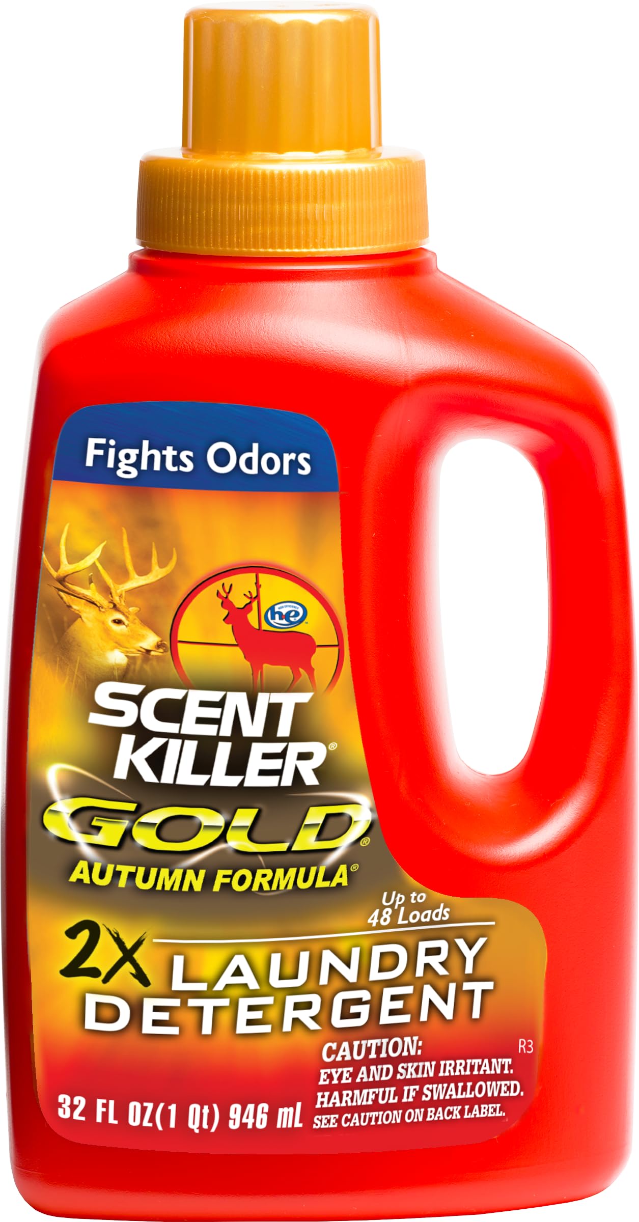 Wildlife Research Center Scent Killer Gold Autumn Formula Odor Eliminator Laundry Detergent for Hunting Gear, 32 Fluid Ounces