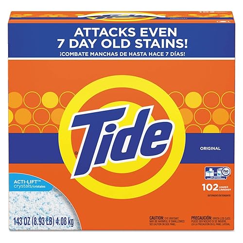 Tide 85006CT Powder Laundry Detergent, Original Scent, 143 oz Box, 2/Carton