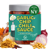 SAUCE UP Vegan Garlic Chip Chili Sauce - Super Crunchy Artisanal Topping & Condiment | Chef-Curated in NY with Fried Garlic Chips, Shallots & Peanuts