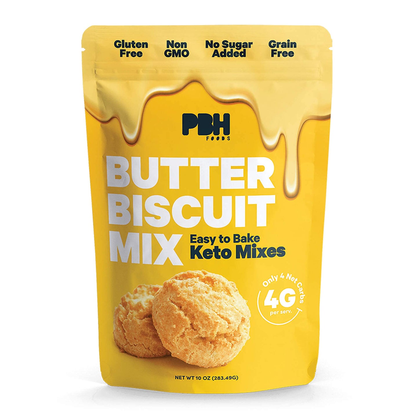 PBH Foods - Keto Biscuit Mix - Low Carb Bread - Grain and Gluten Free - Diabetic, Ketogenic, Paleo Diet Friendly Snack Food