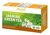 Imozai Organic Jasmine Green Tea Bags 100 Count Individually Wrapped | Lower Caffeine | Floral Aroma & Taste
