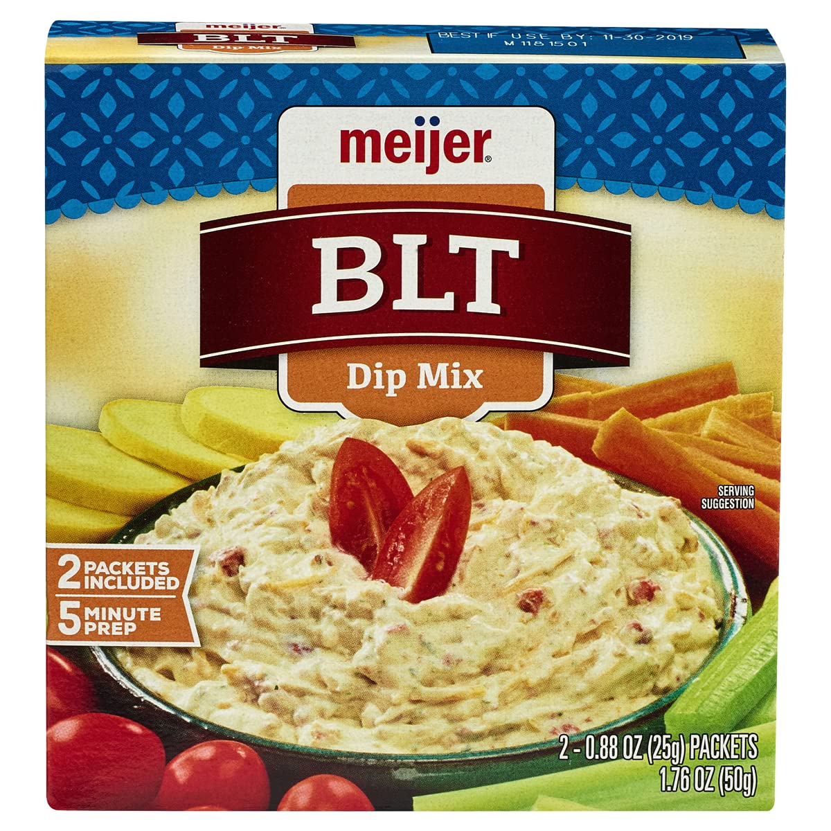 Meijer BLT Dip Mix 2 Packets Included 5 Minute Prep