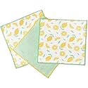 Full Circle Renew Collection All-Purpose Recycled Microfiber Cloths, Citrus Print, 12.01" x 3.00", Set of 3 - Cleans with Just Water & Naturally