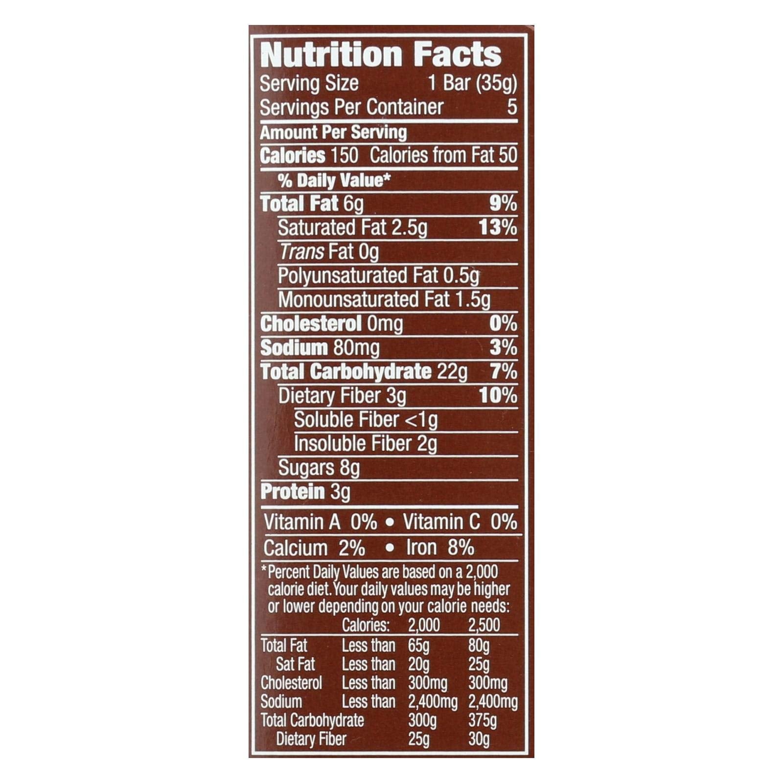 KASHI, Chewy Bar, Ntbtr, Dbl Ch Al, Pack of 8, Size 5/1.23OZ, (Gluten Free Kosher)