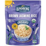 Lundberg Brown Jasmine Rice, Ready in 90 Seconds - RegenerativeOrganic Certified Long Grain Brown Rice, Microwavable, Fluffy, Non-Sticky, Aromatic Organic Rice, 8 Oz