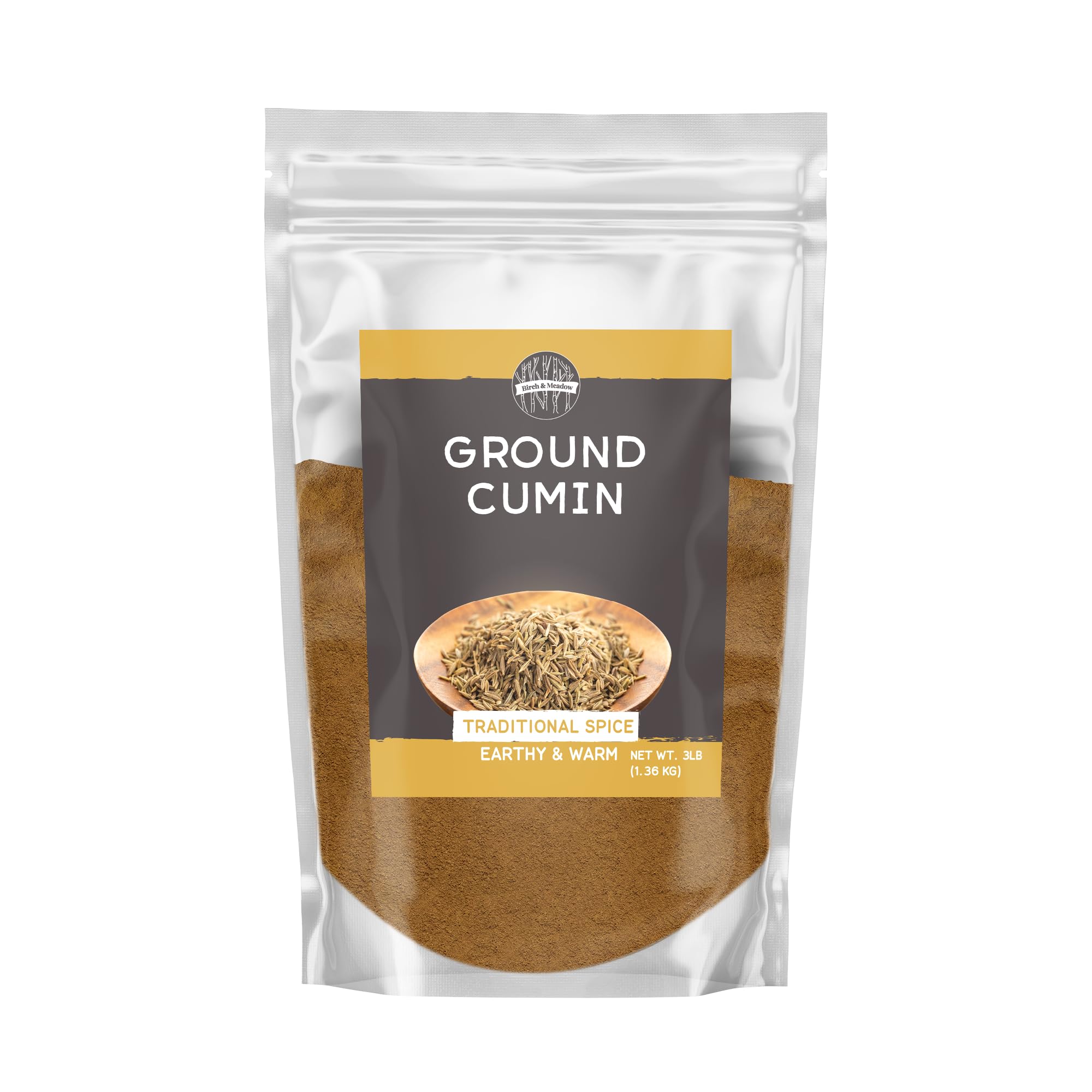 Birch & Meadow 3 lb of Ground Cumin, Earthy & Warm, Aromatic Flavor
