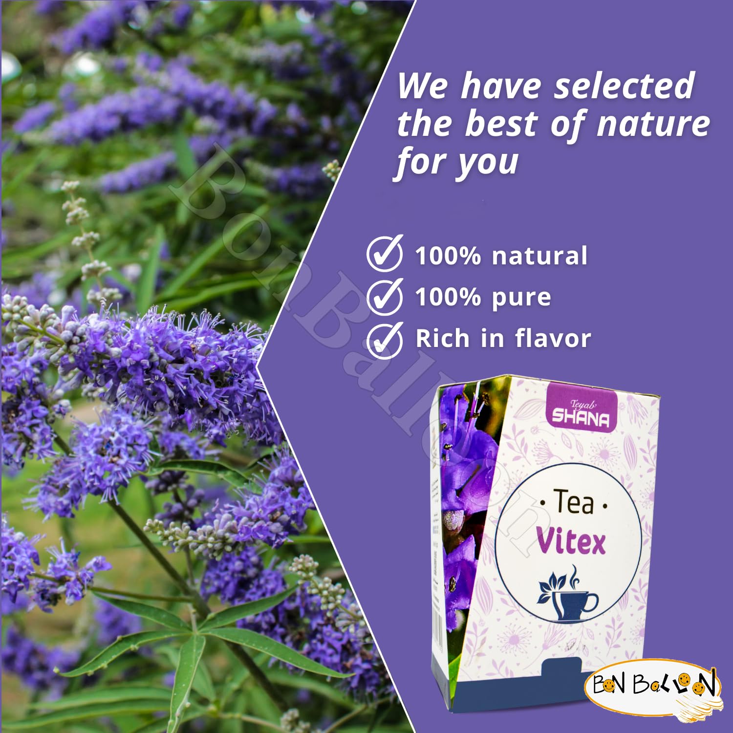 Shana Natural Drink Herbal Tea Vitex Herbal Drink Herbals Herb Herbs Non Gmo No Additives No Artificial Coloring No Caffeine Kosher Halal (2.64 oz