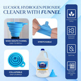 Lucasol Food Grade Hydrogen Peroxide 12% Percent & Funnel Combo - 1 Gallon (128 Fl Oz)