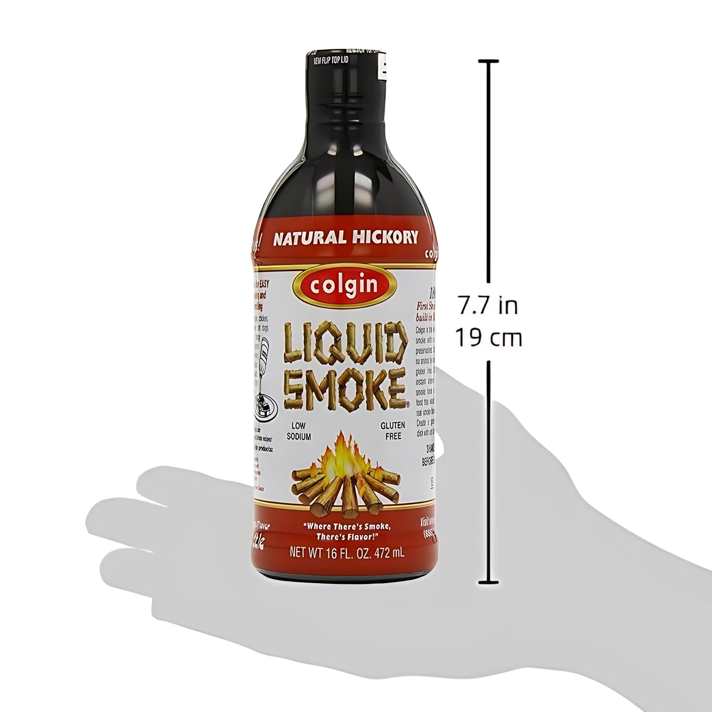 Colgin Authentic Hickory Liquid Smoke (16 oz) for Home Cooks & BBQ Enthusiasts | Liquid Smoke for Cooking | Rich, Sweet Smoky Flavor for Meats