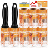 WulaWindy Lint Roller Pet Hair Remover - Extra Sticky Lint Remover Rollers for Clothes Sofa Carpet Pet Hair Dirt Removal - 8 Pack Refills