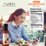 Simple Girl Carolina Style BBQ Sauce - Low Calorie, Sugar-Free, Vegan Friendly, Gluten Free, Fat Free, MSG Free - 12 oz Bottle (3 Pack)