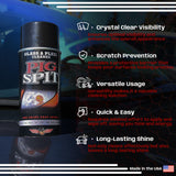 PIG SPIT Glass and Plexi Cleaner for a Streak-Free Shine for Home and Automotive Use | 13 oz.| Single