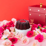 Love Butterfly Explosion Gift Box by Send A Cake - Flying Butterfly Surprise with Flower Shower & Red Velvet Mini Bundt Cake - Ready to Gift Fun
