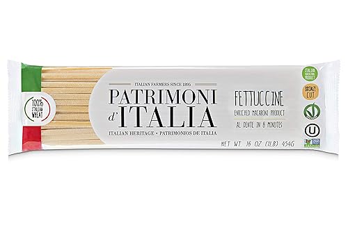 Patrimoni d'Italia Fettuccine, 1 Pound, Yellow, Typical of the Dry Pasta