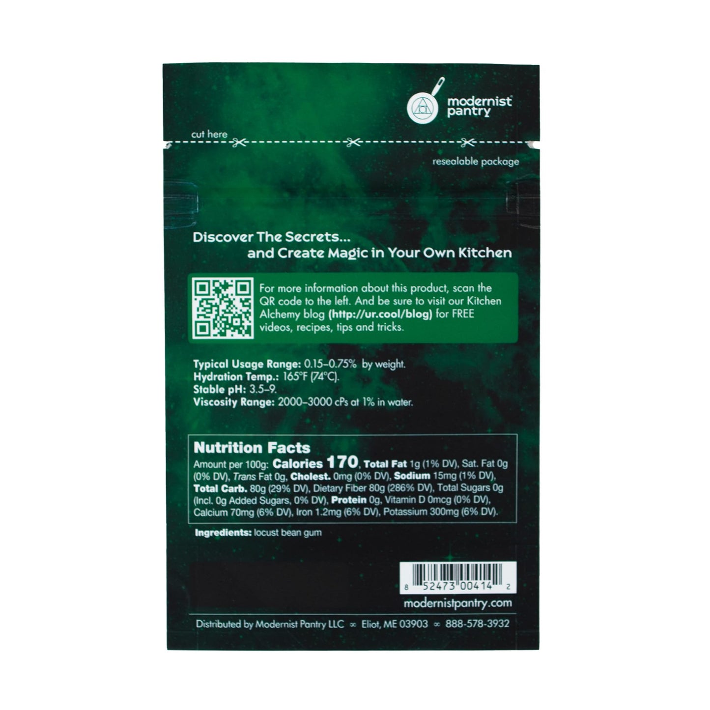 Pure Locust Bean Gum ? Non-GMO Vegan OU Kosher Certified - 50g/2oz