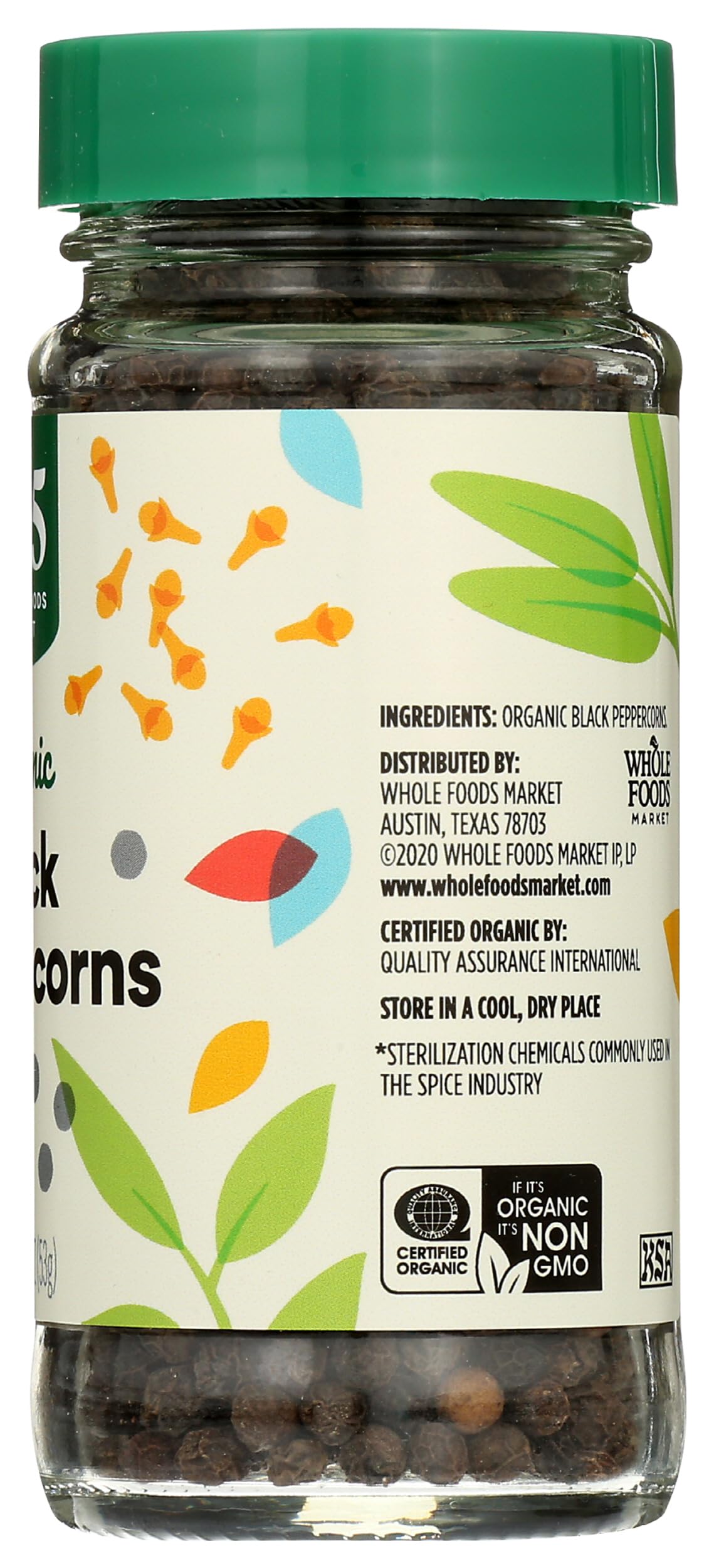 365 by Whole Foods Market, Organic Black Peppercorns, 1.87 Ounce