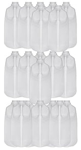 FIJIAN MADE 64 Oz Jugs Bottles (Pack Of 20 x 64 Oz Ea) With White Tamper Evident Screw Caps - Great for Homemade Juices, Milk, Smoothies, Tea