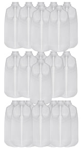 FIJIAN MADE 64 Oz Jugs Bottles (Pack Of 20 x 64 Oz Ea) With White Tamper Evident Screw Caps - Great for Homemade Juices, Milk, Smoothies, Tea