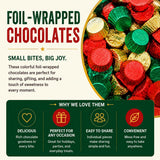 Reese Miniature Peanut Butter Cups Candy 45 pcs (1 lb) Individually Wrapped Milk Chocolate Cups in Festive