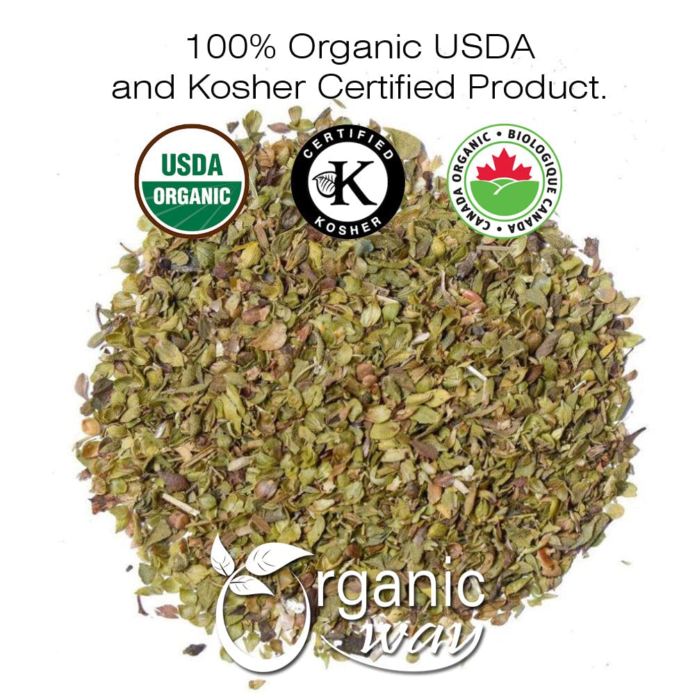 Organic Way Dried Oregano Leaf Powder (Origanum vulgare) - European Wild-Harvest | Vegan, Non GMO & Gluten Free | Origin - Albania (1/4LBS / 4Oz)