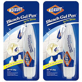 KOXUIT Portable Dual-Tip Bleach Pen for White Clothes & Grout - Travel-Ready 2-in-1 Gel Applicator with Brush Head, Non-Drip Cleaner for Bathroom