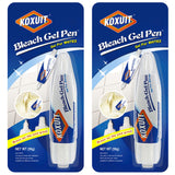 KOXUIT Portable Dual-Tip Bleach Pen for White Clothes & Grout - Travel-Ready 2-in-1 Gel Applicator with Brush Head, Non-Drip Cleaner for Bathroom