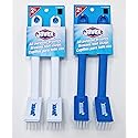 Javex All Purpose Scrub Brush, Blue & White, Lot of 2 Sets of Brushes (4 Brushes)