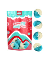 Freeze Dried Candy Gummy Rings - Blue Raspberry Candy Rings - by Queen City Candy Cave (3 Oz)