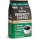 VitaCup Perfect Low Acid Coffee Beans, USDA Organic & Fair Trade, Mycotoxin Free, Dark Roast Guatemala Single Origin, Clean & Pure, Low Acidity, Whole