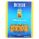 De Cecco Elbows Pasta, 16 Ounce -- 20 per case.