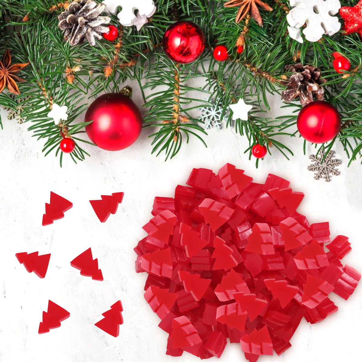 Christmas Chewy Candy, 1.1lb Pack of Christmas Tree Candy Bulk, Perfect Cherry for Parties, Gift Bags or Classroom Celebrations, Ideal Holiday Candies