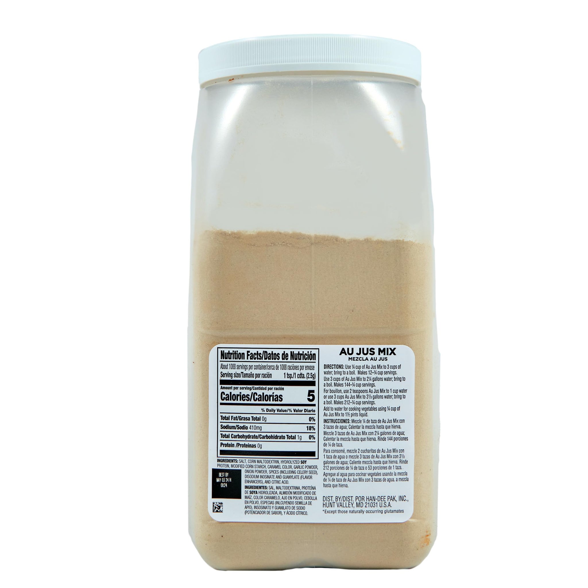 Spice Classics Au Jus Mix, 6 lb - One 6 Pound Container of Au Jus Gravy Mix, Best for Bulk Preparation, Use to Heighten Flavor of Ribs, French Dip