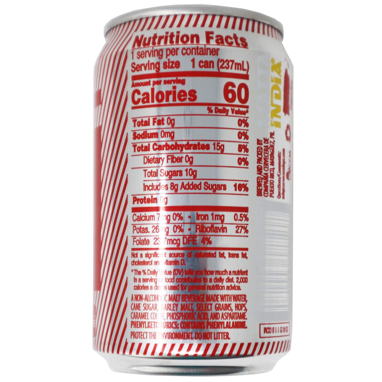 Malta India Light Cans 8 oz - 6 pack